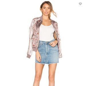 Agolde Quinn High Rise Mini Skirt in Devotee light blue wash denim jean s 29